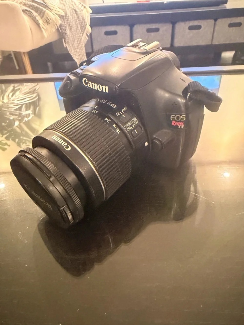 Canon EOS Rebel T3 EF-S 18-55 IS II Kit. Like new, perfectly working condition.